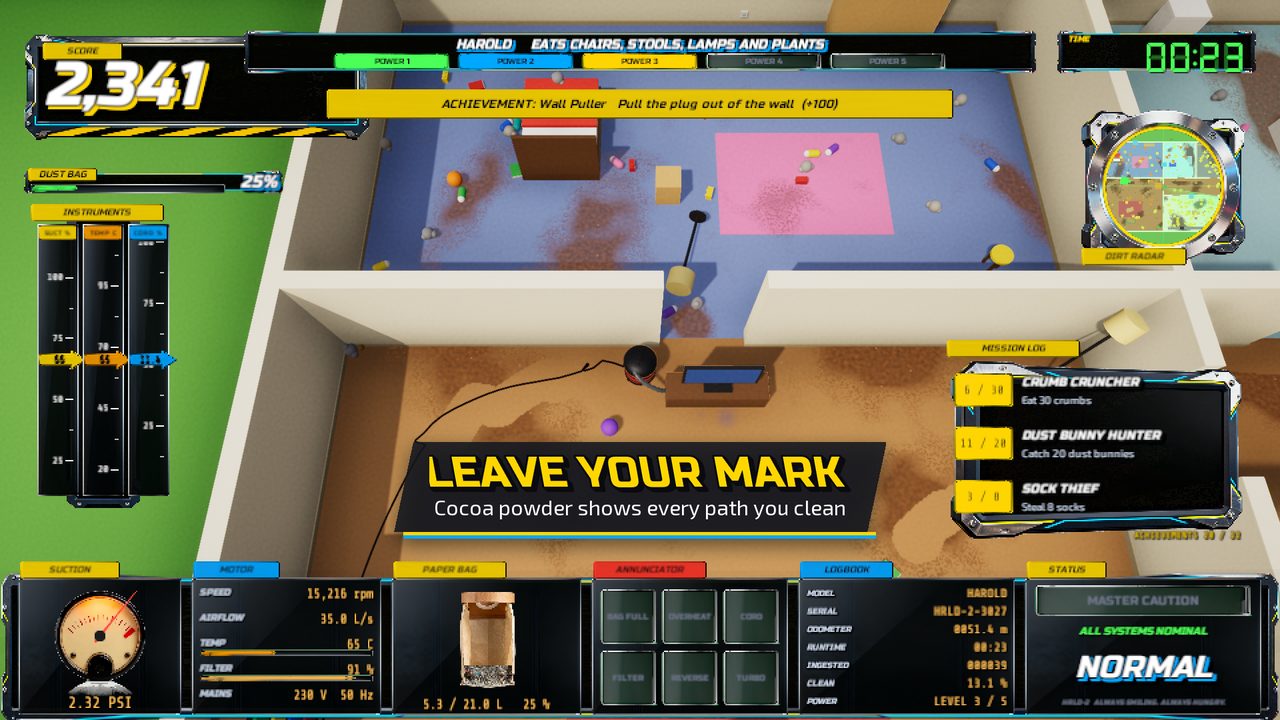 In-game: clean paths through the cocoa powder